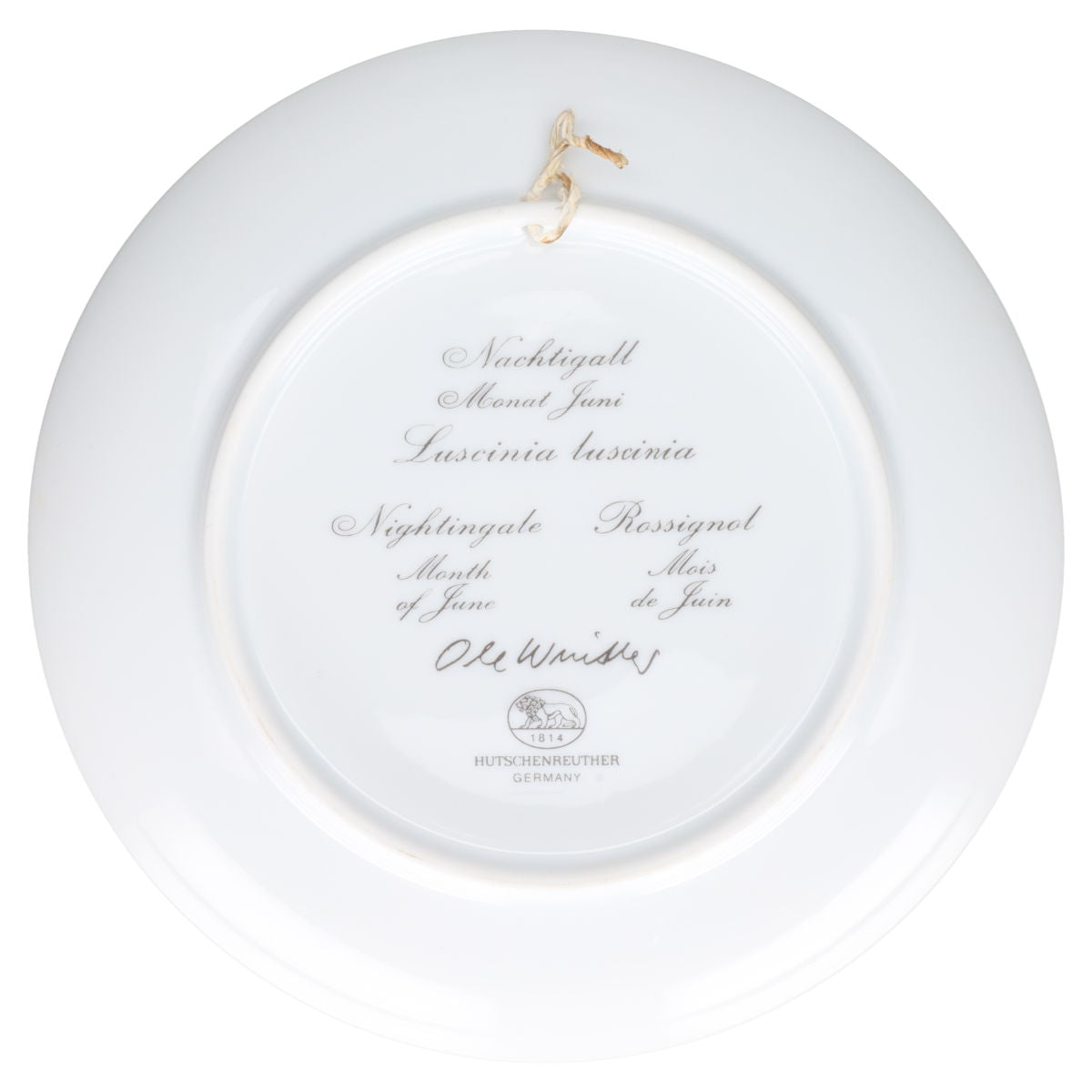 Wandteller 06 Juni Nachtigall II. Wahl