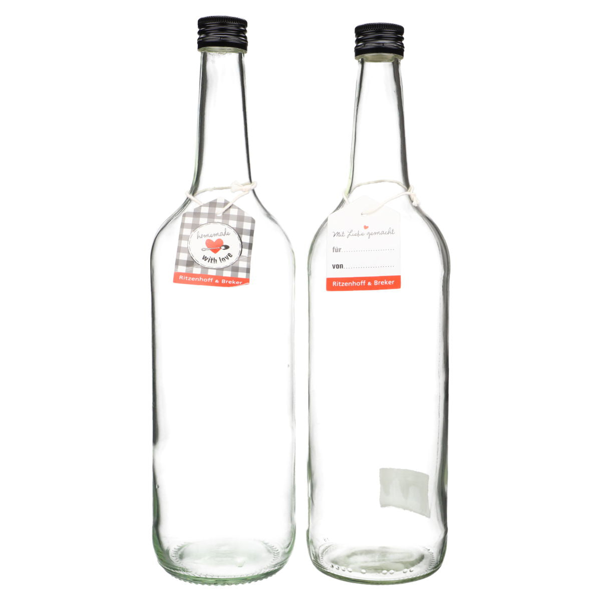 2 x Flasche mit Drehverschluss 1 l
