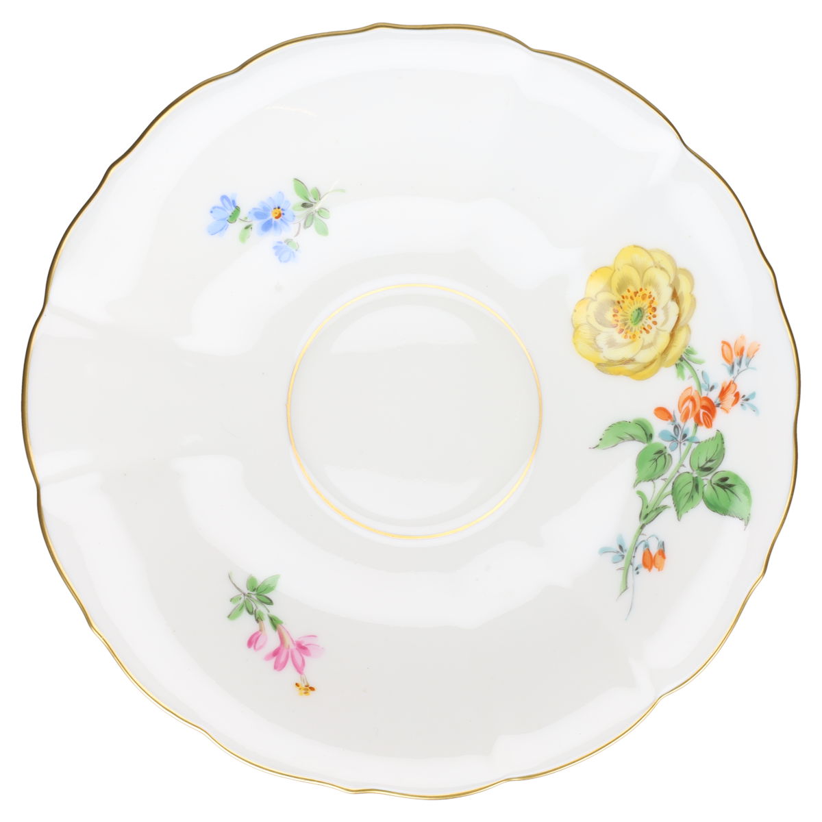 Teetasse mit Untertasse Pfingstrose gelb