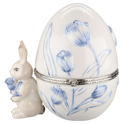 Bonbonniere / Dosen Treat weiss mit Hase in OVP