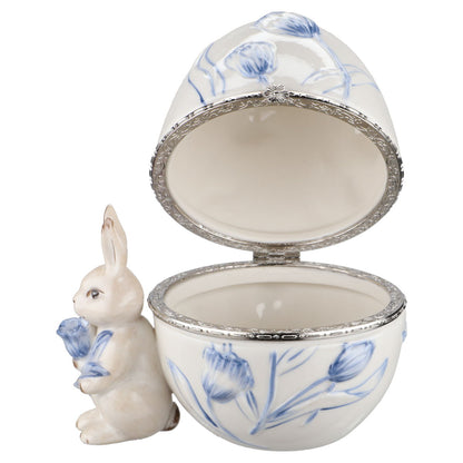 Bonbonniere / Dosen Treat weiss mit Hase in OVP