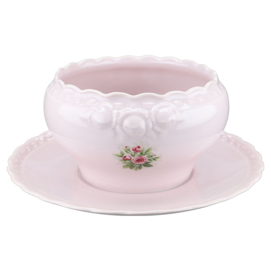 Sauciere mit Teller einteilig