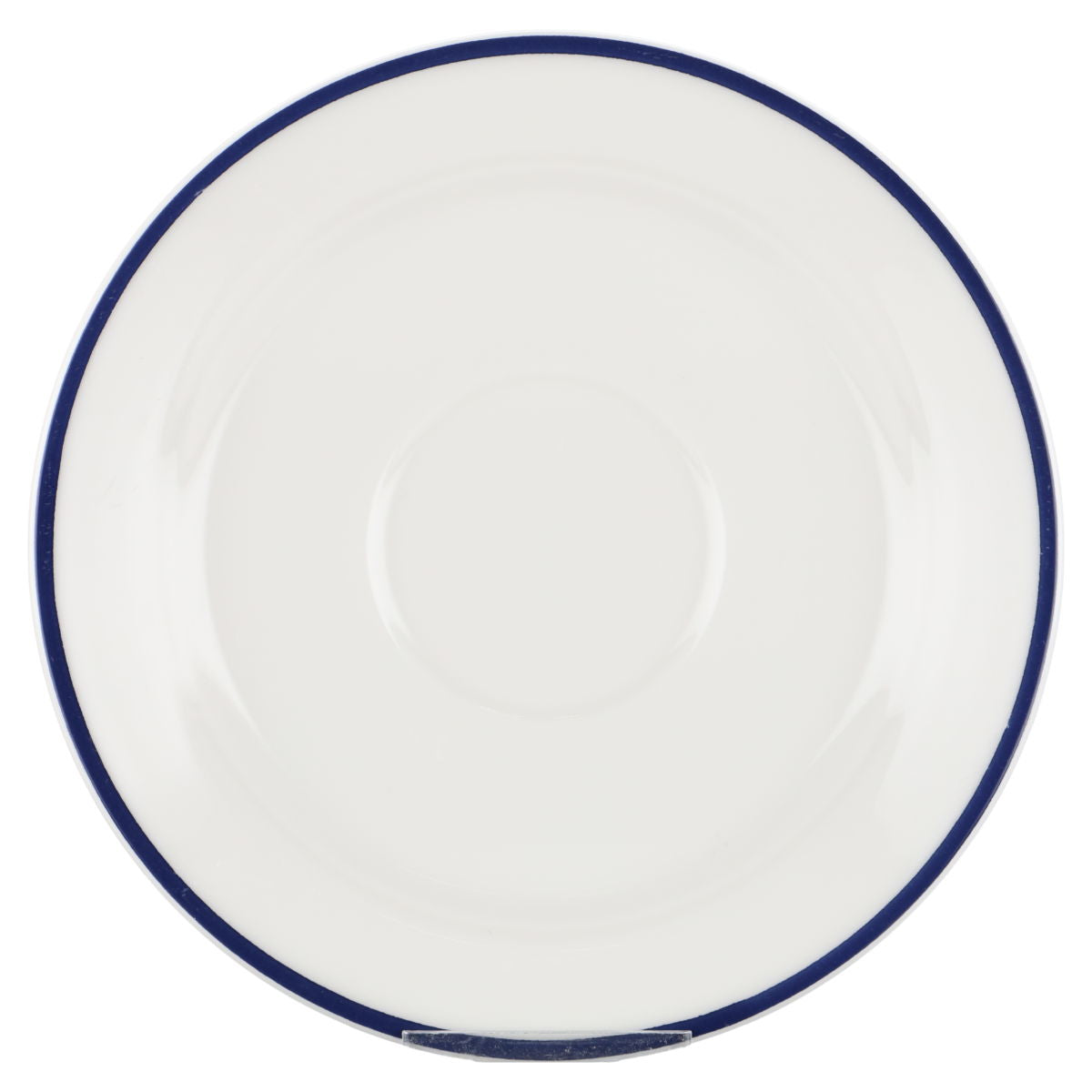 Untertasse für Kaffee Blauer Rand