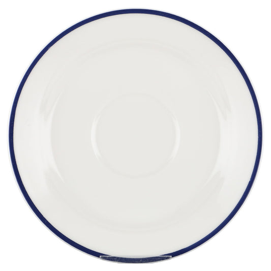 Untertasse für Kaffee Blauer Rand