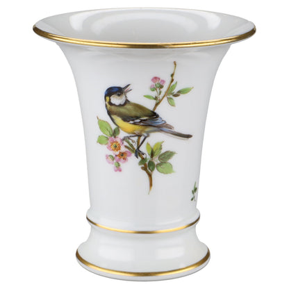 Trichtervase mini Vogelmotiv Unterbodenstempel 1710-1960 / I.Wahl