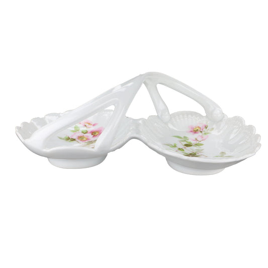 Gebäckschale mit Henkel 27,5 cm x 24 cm H 10,5 cm