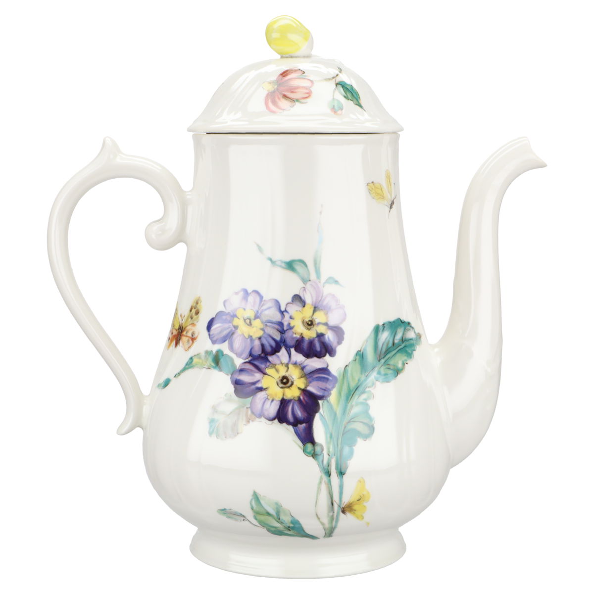 Kaffeekanne groß blaue Blüte