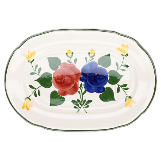 Fleischplatte mittelgroß grüner Rand schmal