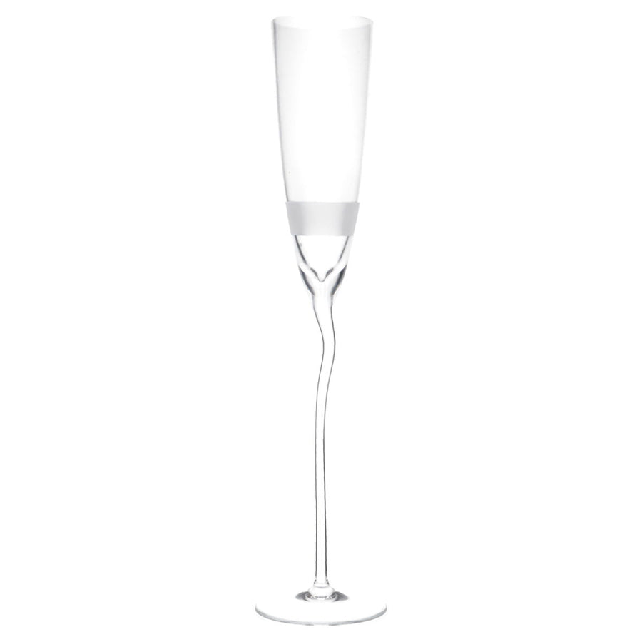Exklusives maxi Champagner Glas in OVP mit dem gebogenem Stiel