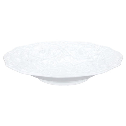 Prunkschale reich erhabenes Reliefdekor weiß I.W