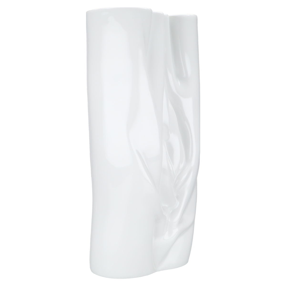 Vase groß Reliefdekor weiß II.W - 2