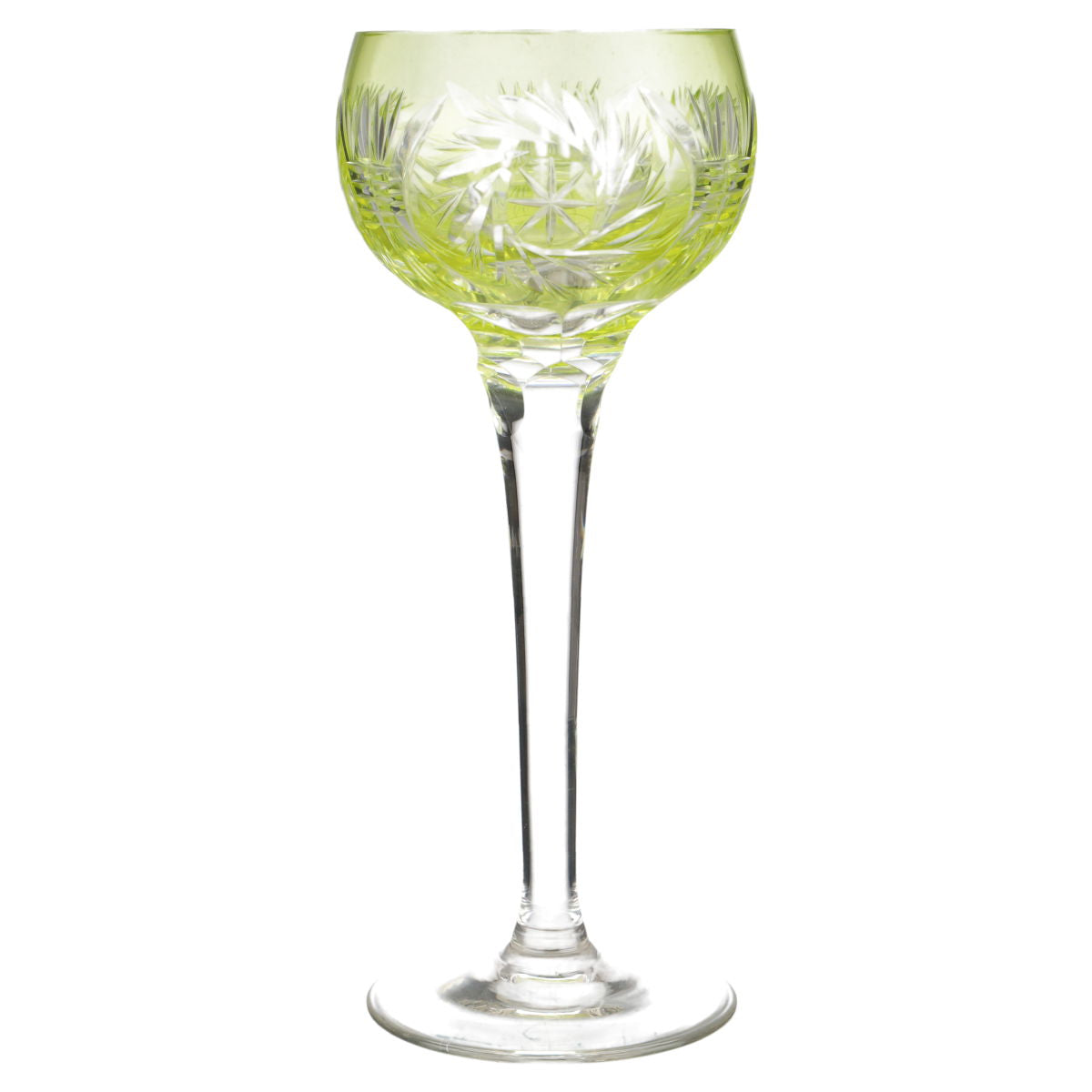 Weinrömer hell grün Dekor Schleuderstern