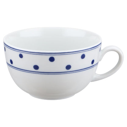 Teetasse mit Untere Blaue Punkte Bordüre