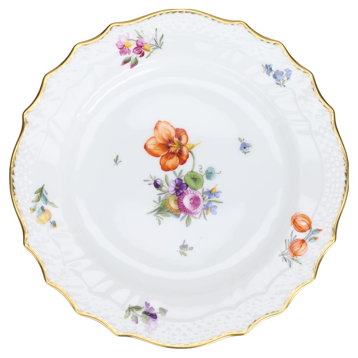 Kuchenteller klein 1625 Kapuzinerkresse orange