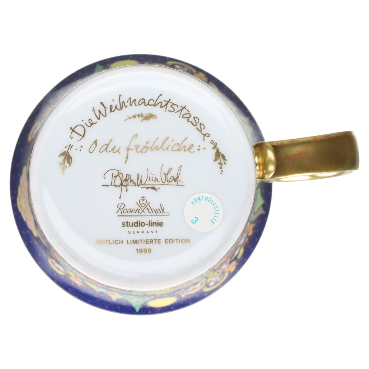 Kaffeetasse mit Untere O du fröhliche in OVP