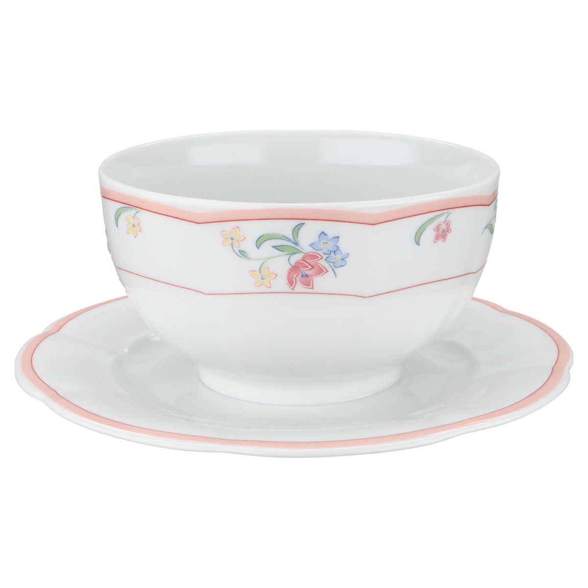 Sauciere mit Teller einteilig