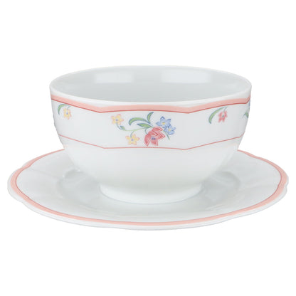 Sauciere mit Teller einteilig