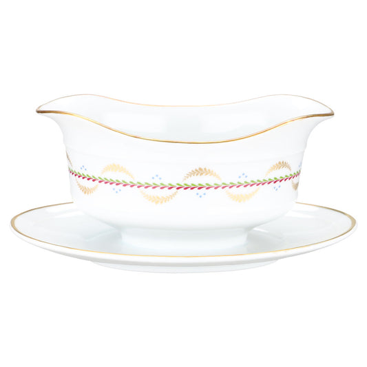 Sauciere mit Teller einteilig