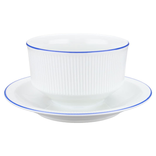 Sauciere mit Teller einteilig