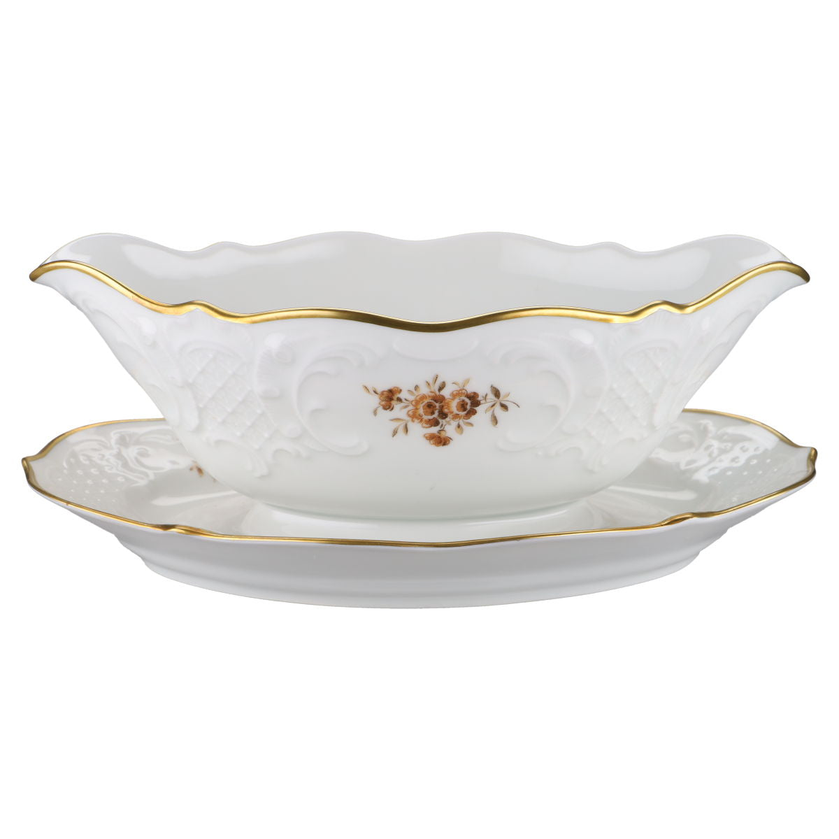 Sauciere mit Teller einteilig