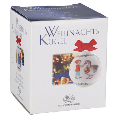 Weihnachtskugel Steinbock, Zicklein und Wildgans mini II. Wahl