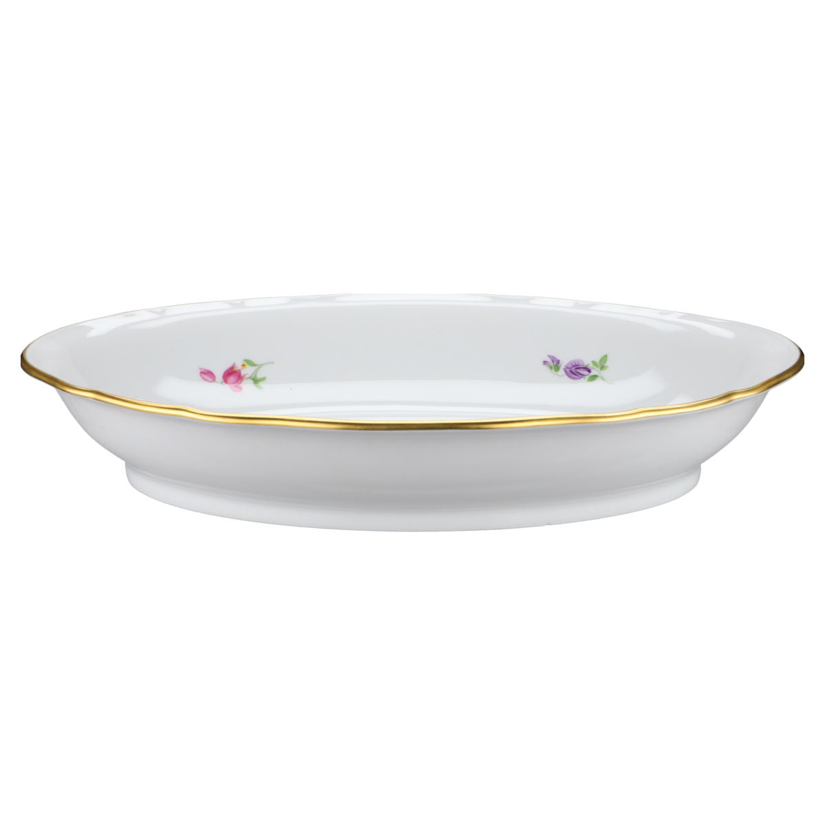 Schale oval Brotschale Blüte Orange