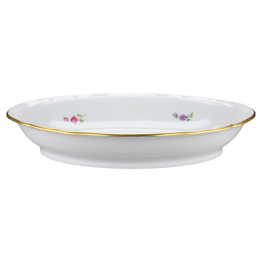 Schale oval Brotschale Blüte Orange