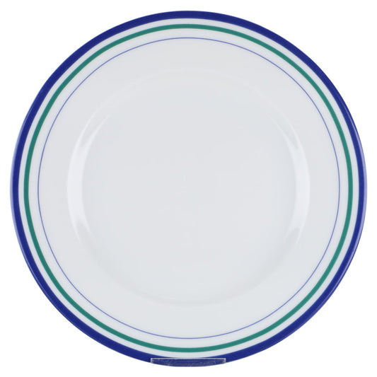 Kuchenteller - Blau grüne Ringe