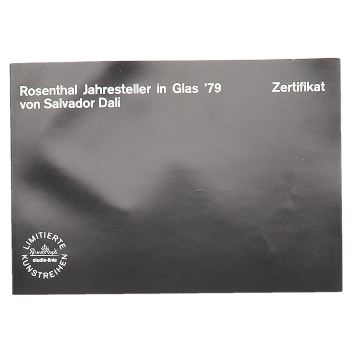 Jahresteller in Glas 1979 Salvador Dali mit Zertifikat OVP