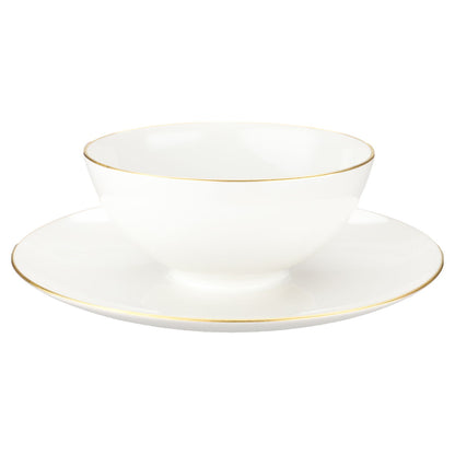 Sauciere mit Teller einteilig