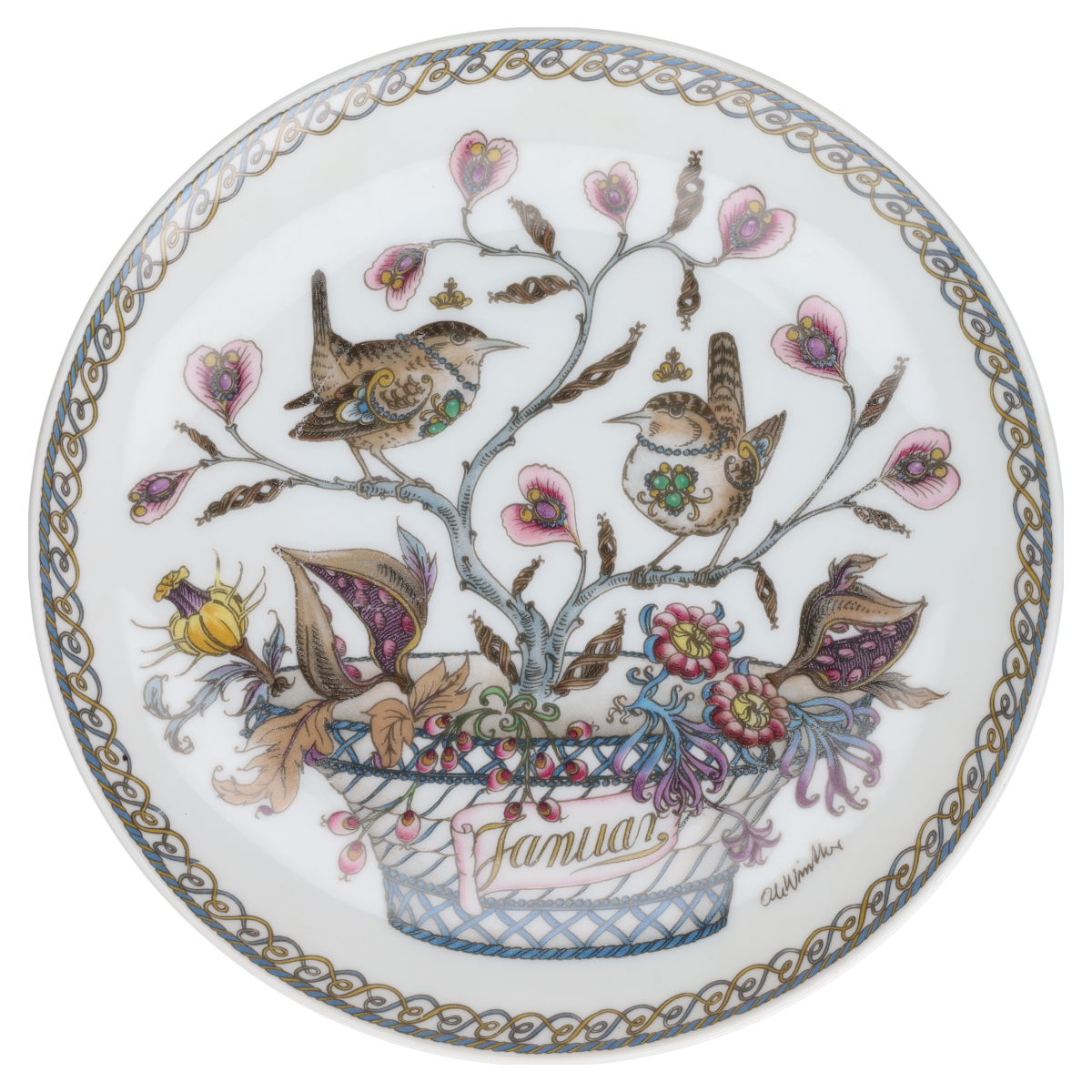 Wandteller 01 Januar Zaunkönig