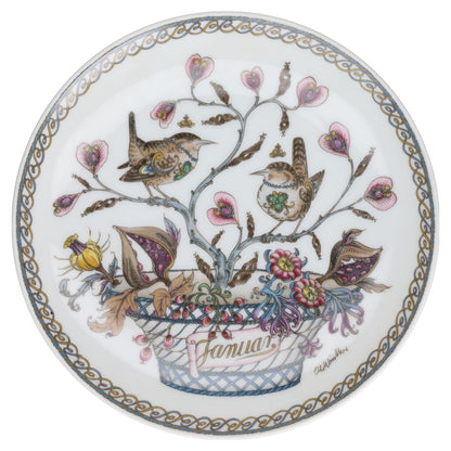 Wandteller 01 Januar Zaunkönig