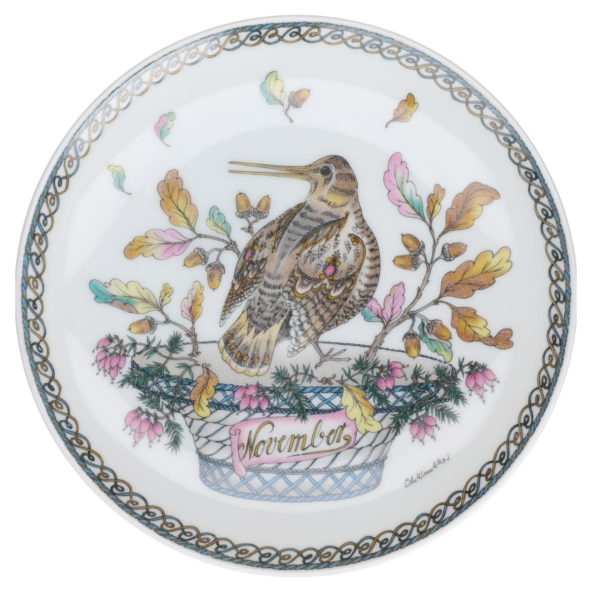 Wandteller 11 November Schnepfe