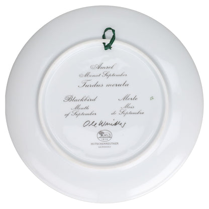 Wandteller 09 September Amsel