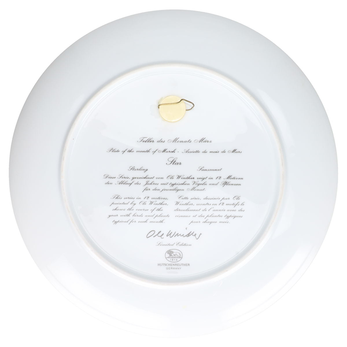 Wandteller mittelgroß März II. Wahl