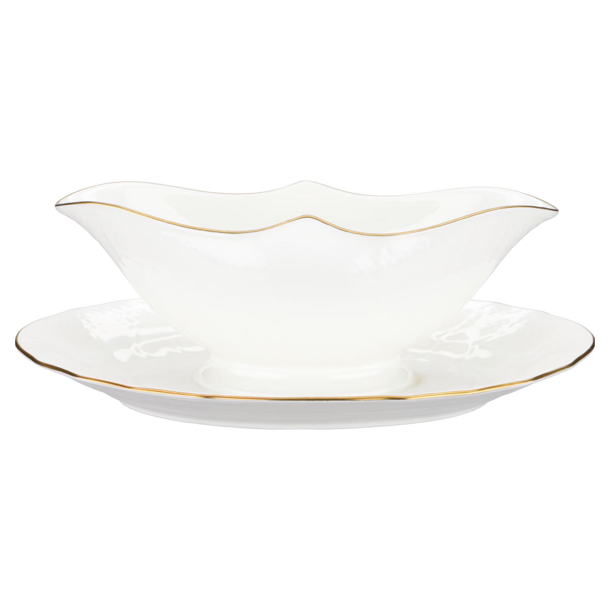 Sauciere mit Teller einteilig