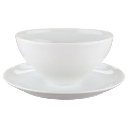 Sauciere mit Teller einteilig