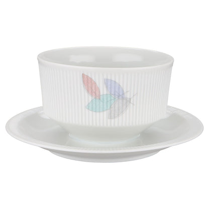 Sauciere mit Teller einteilig