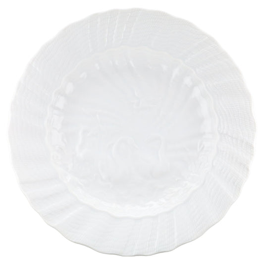 Wandteller weiß Reliefdekor Motiv Schwäne I.Wahl