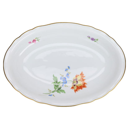 Schale oval Brotschale Blüte Orange