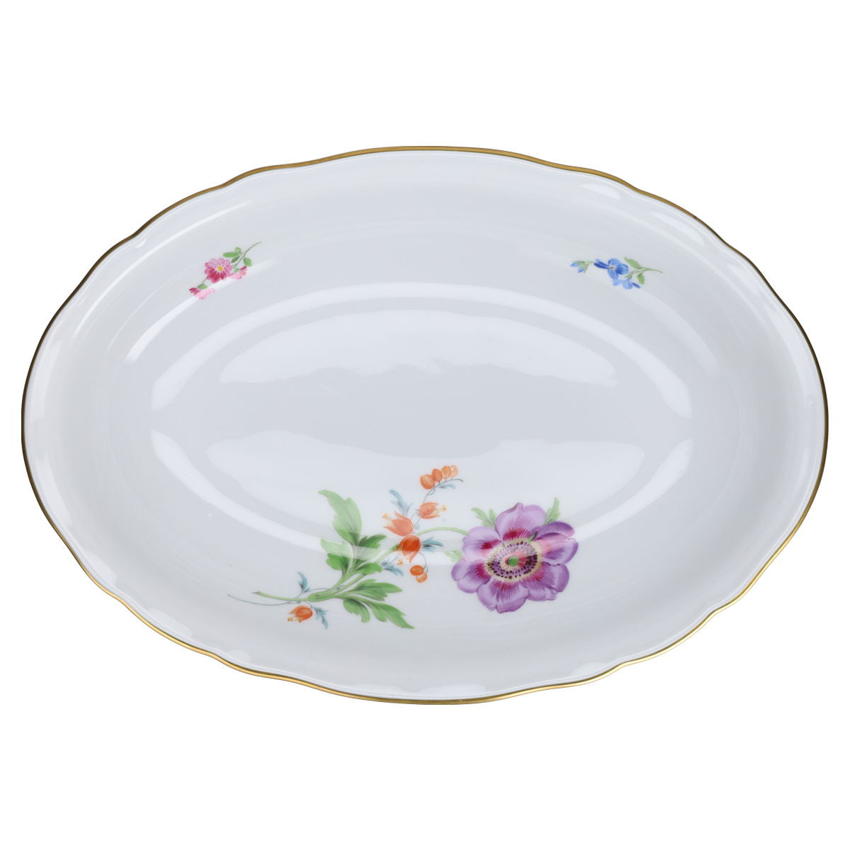 Schale oval Brotschale Lila Blume