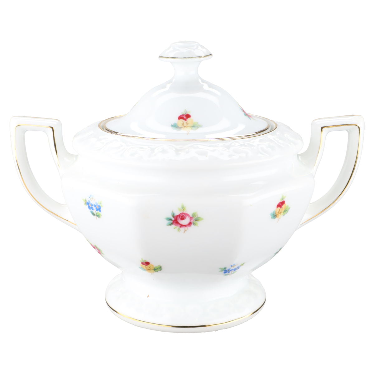 Zuckerdose groß einfache Goldlinie