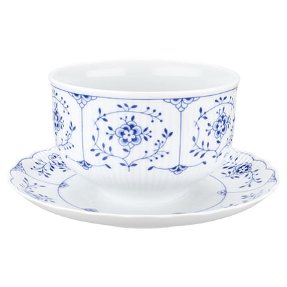 Sauciere mit Teller einteilig