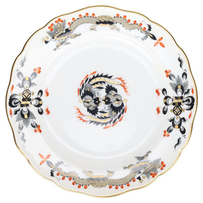 Brotteller Reicher Drache blau mit rot I.Wahl