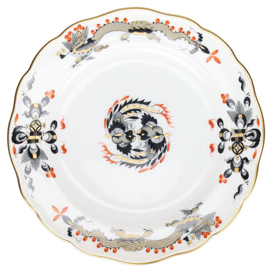 Kuchenteller Reicher Drache blau mit rot I.Wahl