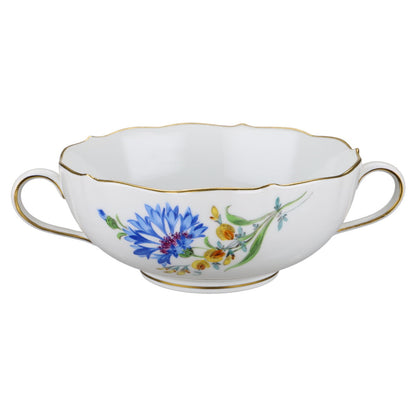 Suppentasse mit Untertasse Aster blau