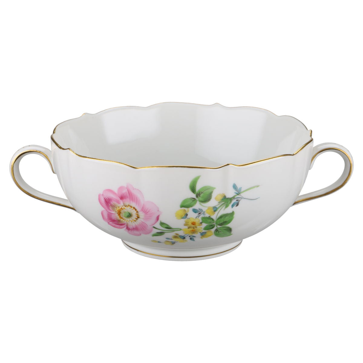 Suppentasse mit Untertasse Wildrose