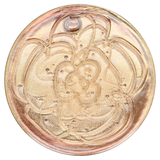 Jahresteller in Glas Otto Piene 1974 Gold hinterlegt mit Zertifikat OVP