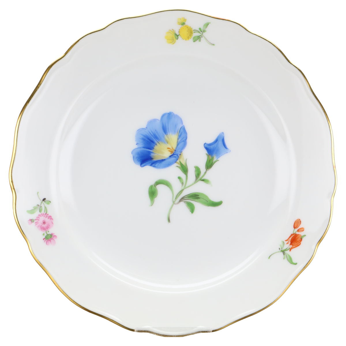 Kuchenteller klein Blüte Blau Gelb