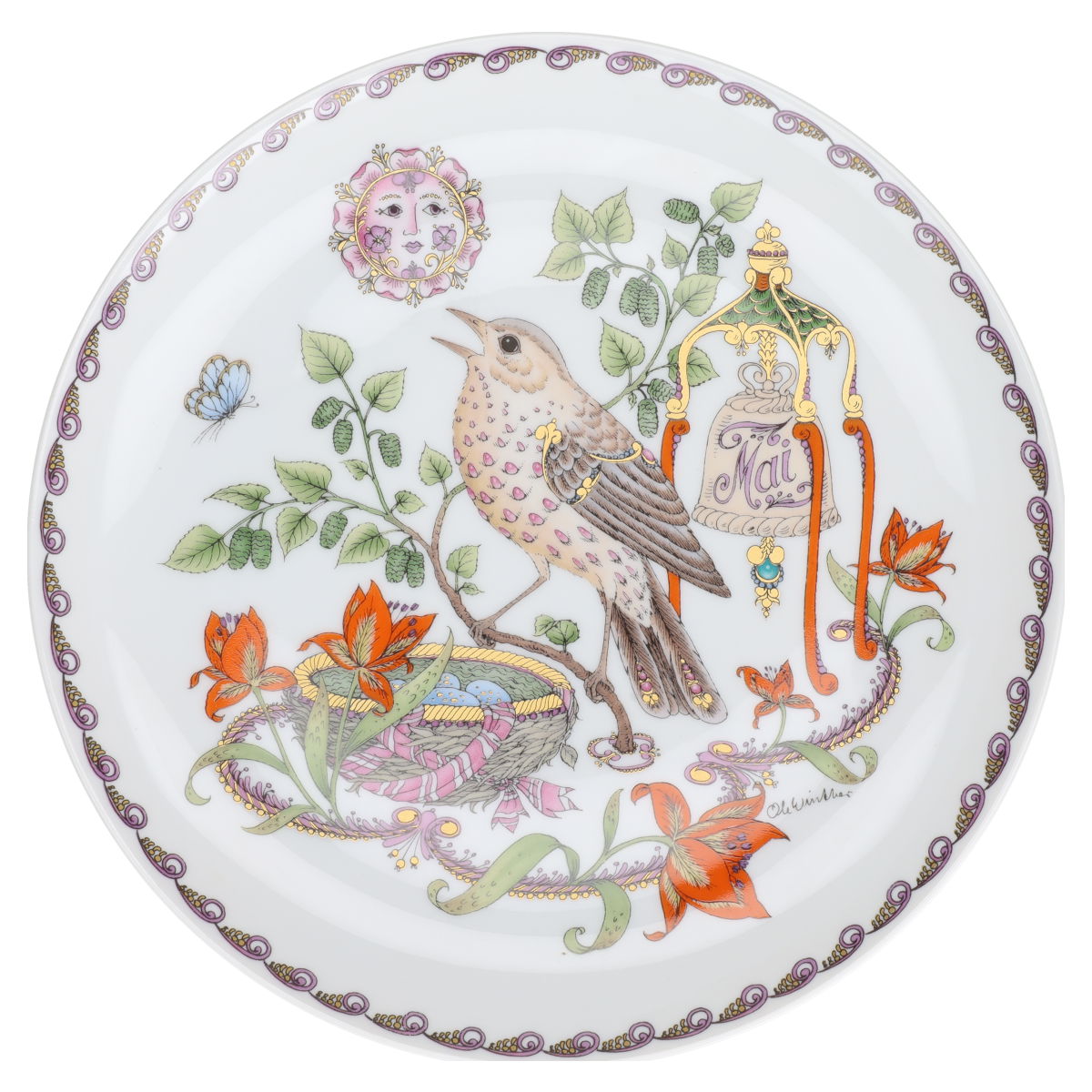 Wandteller mittelgroß Mai